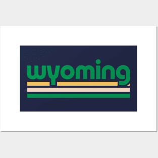 Retro Wyoming Stripes Posters and Art